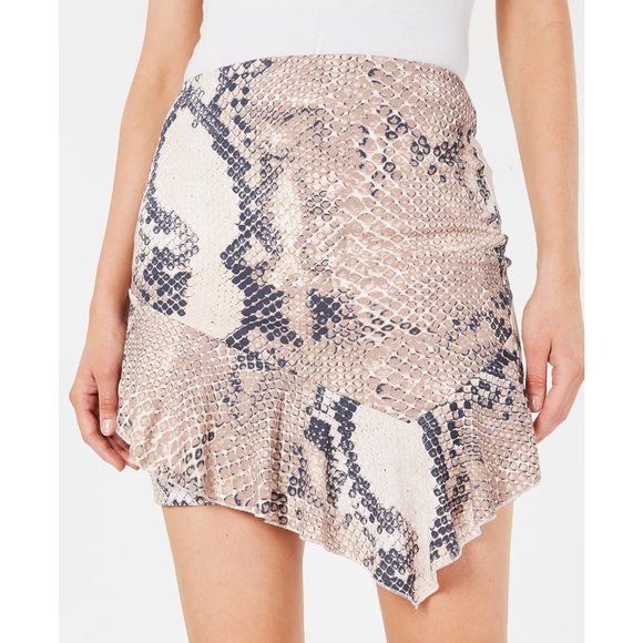 GUESS Juniors' Snakeskin-Print Ruffle Skirt - XS NWOT - Picture 3 of 3